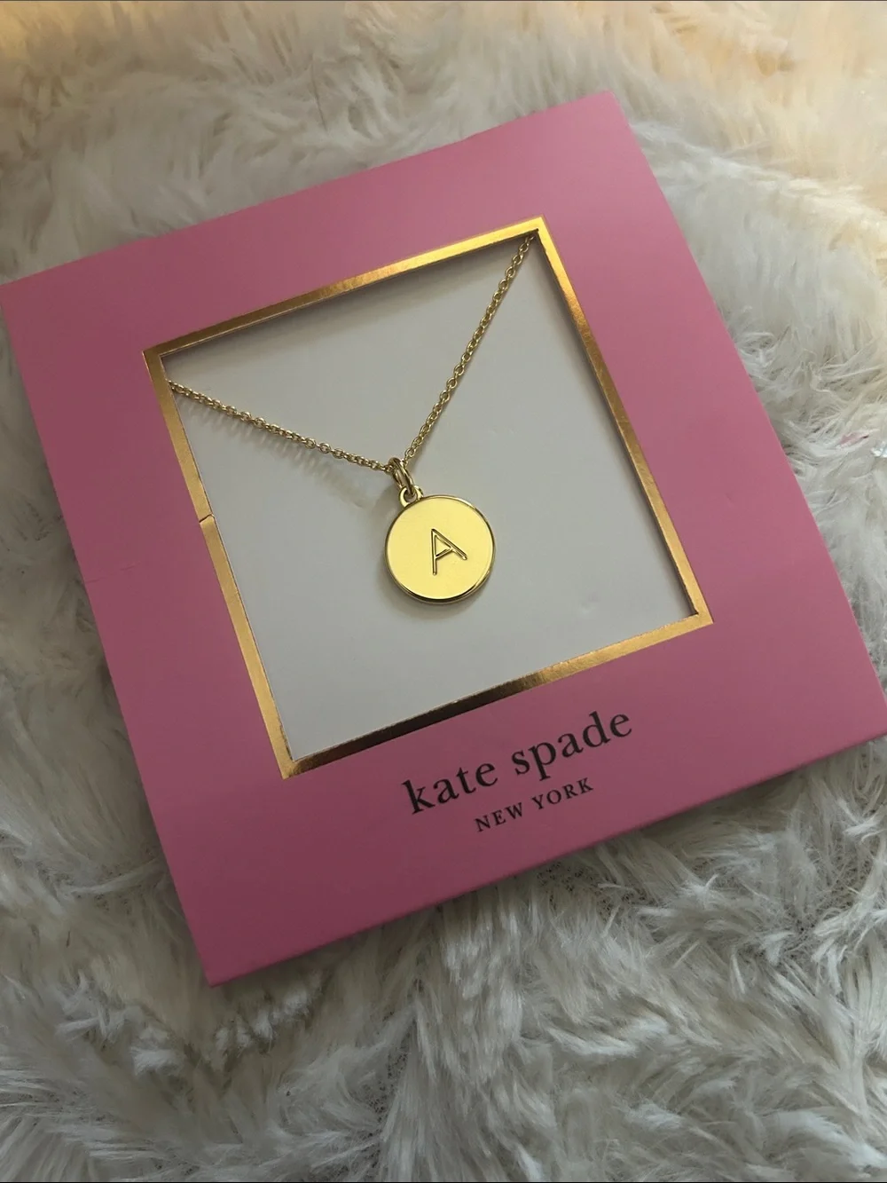 NWT $58 kate spade New York Initial Pendant Necklace - A